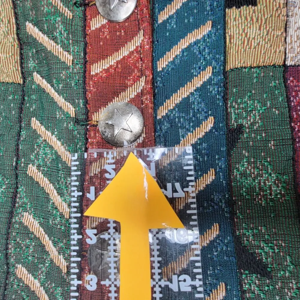 Vintage Don’t Mess With Texas  XL Tapestry Vest Western Star Patchwork Stars 90s